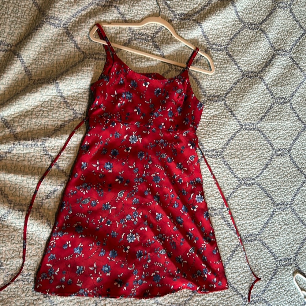 All that Jazz Red Floral Mini Dress